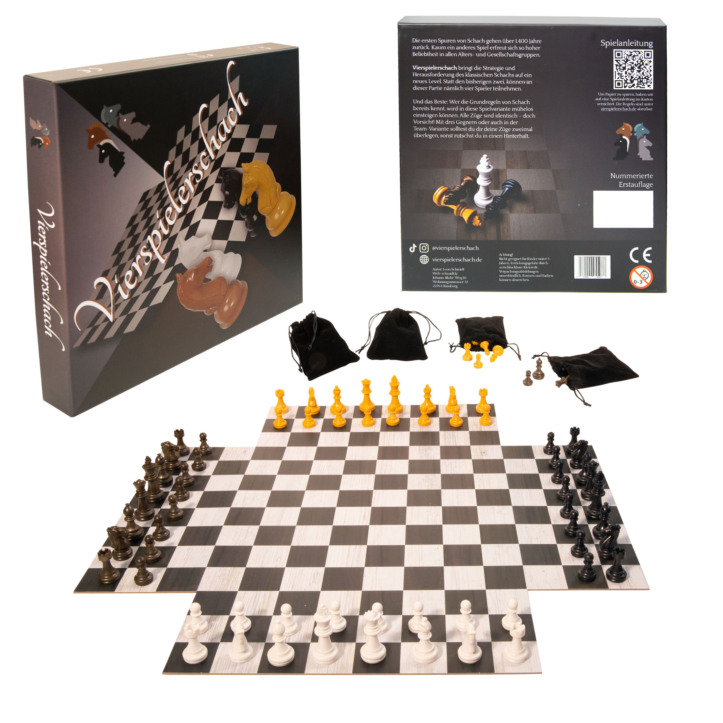Schach mit 4 Spieler*innen gleichzeitig spielen - Alle gleichzeitig  gegeneinander
